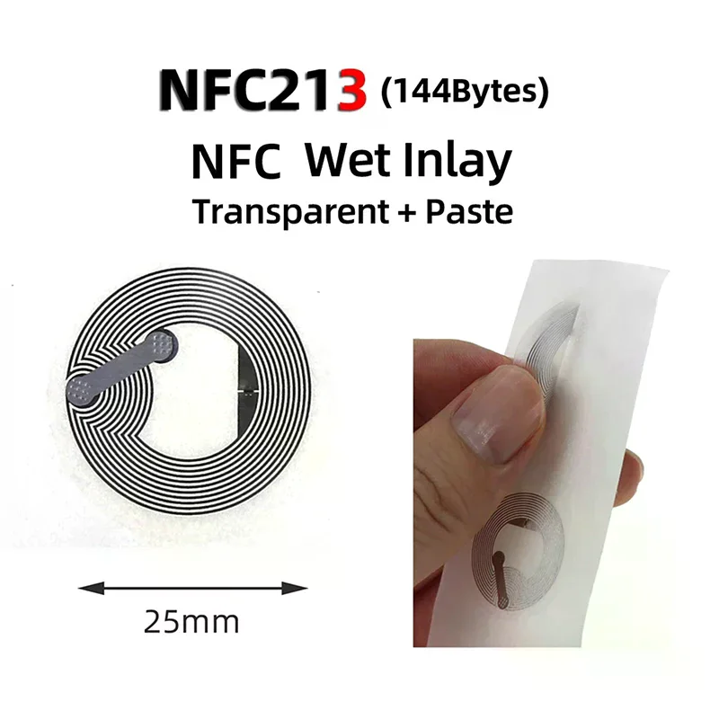 10 шт. NFC-метки Ntag213 Ntag215, 13,56 МГц, ISO14443A, этикетки для телефонов, RFID-наклейки на клейкой основе (art.: 3920db1cd00f1) - 3920db1cd00f1