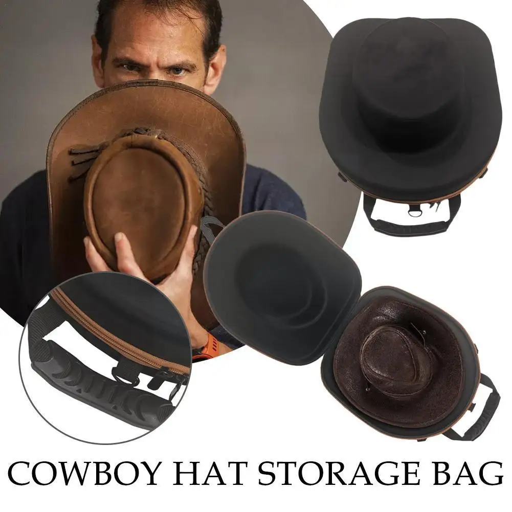 

Hat Storage Box Double Handle Hat Boxes For Men EVA Cowboy Hat Organizer For Stuffed Animal Toy Storage Bin Felt Hat Bag Z6A0