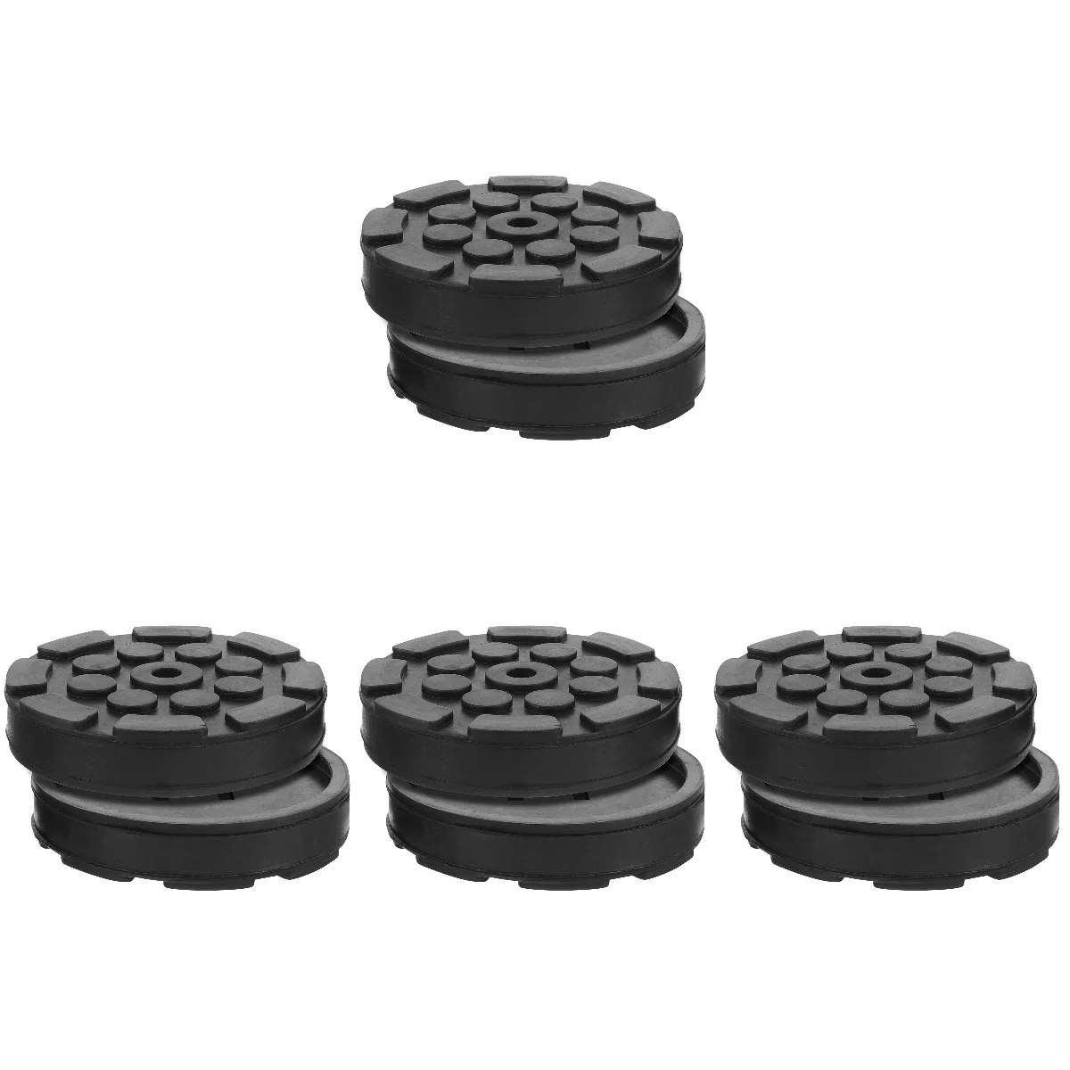 

8 Pcs Car Jack Adapter Automobile Stand Cushion Mat Block Rubber Automotive Pad Pinch Weld Noire