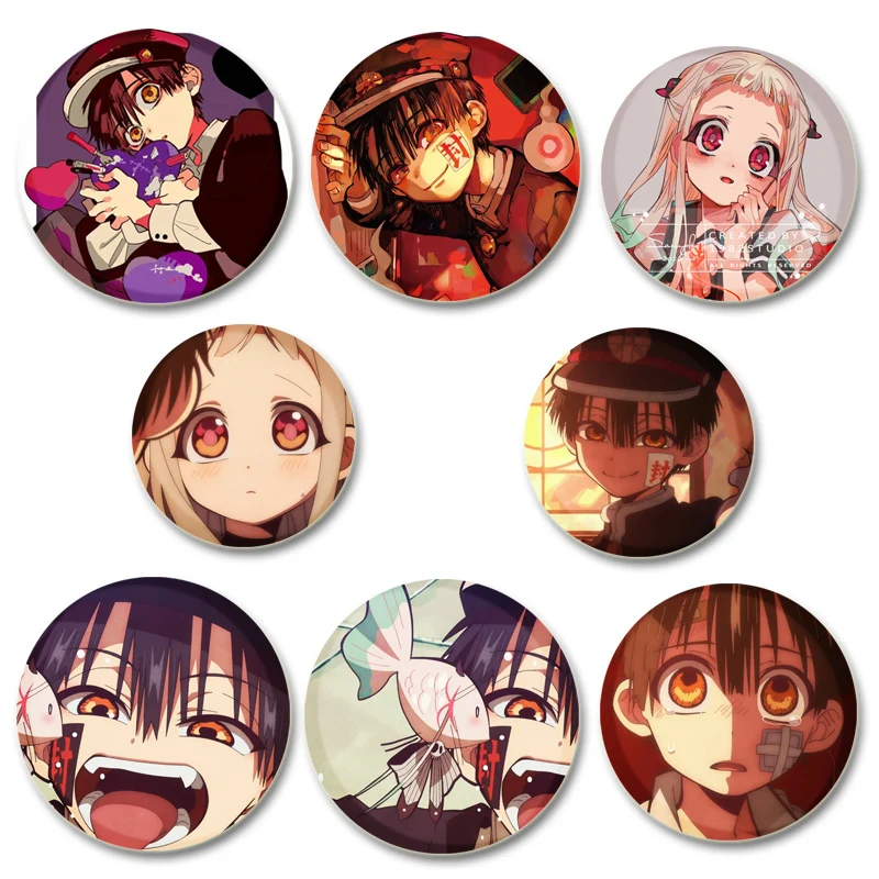 32/44/58 мм унитаз Hanako Kun значок аниме on аксессуары для рюкзака ручная работа