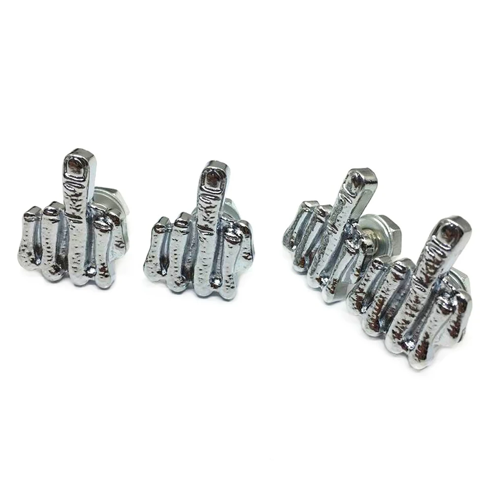 

Средний палец DIY 3D дизайн украшения универсальный автомобиль металлический номер мотоцикла рамка номерной знак винт в стиле панк