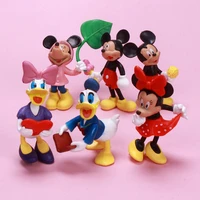 solid leaves mickey mouse 6 piece set creative mickey baking cake topper decoration model doll