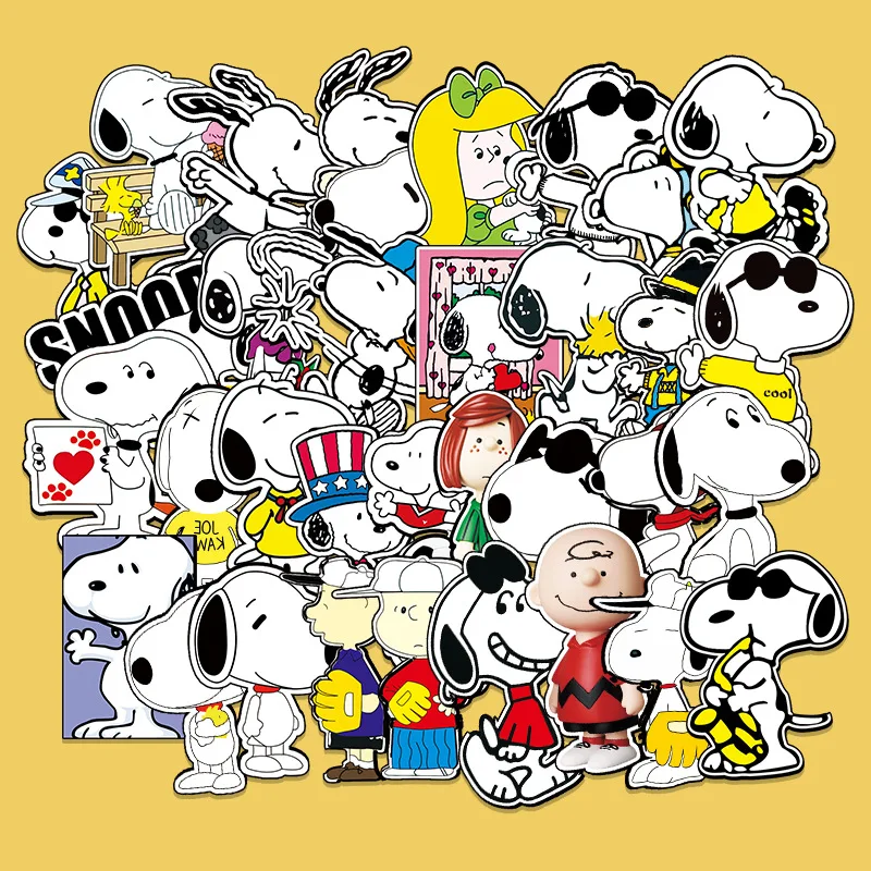 

Snoopy Stickers 10/30/50/100Pcs Kawaii Stickers Luggage Skateboard Motorcycle Guitar Refrigerator Decalstoys for Children