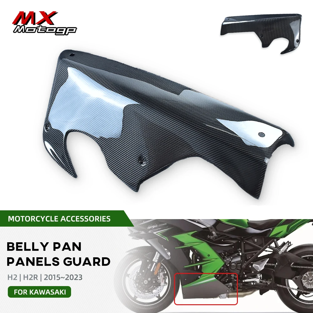 

Lower Belly Pan Panel Cowls Carbon Fiber Parts For KAWASAKI NINJA H2 H2R 2015-2023 2022 Motorcycle Accessories Fairings Kit