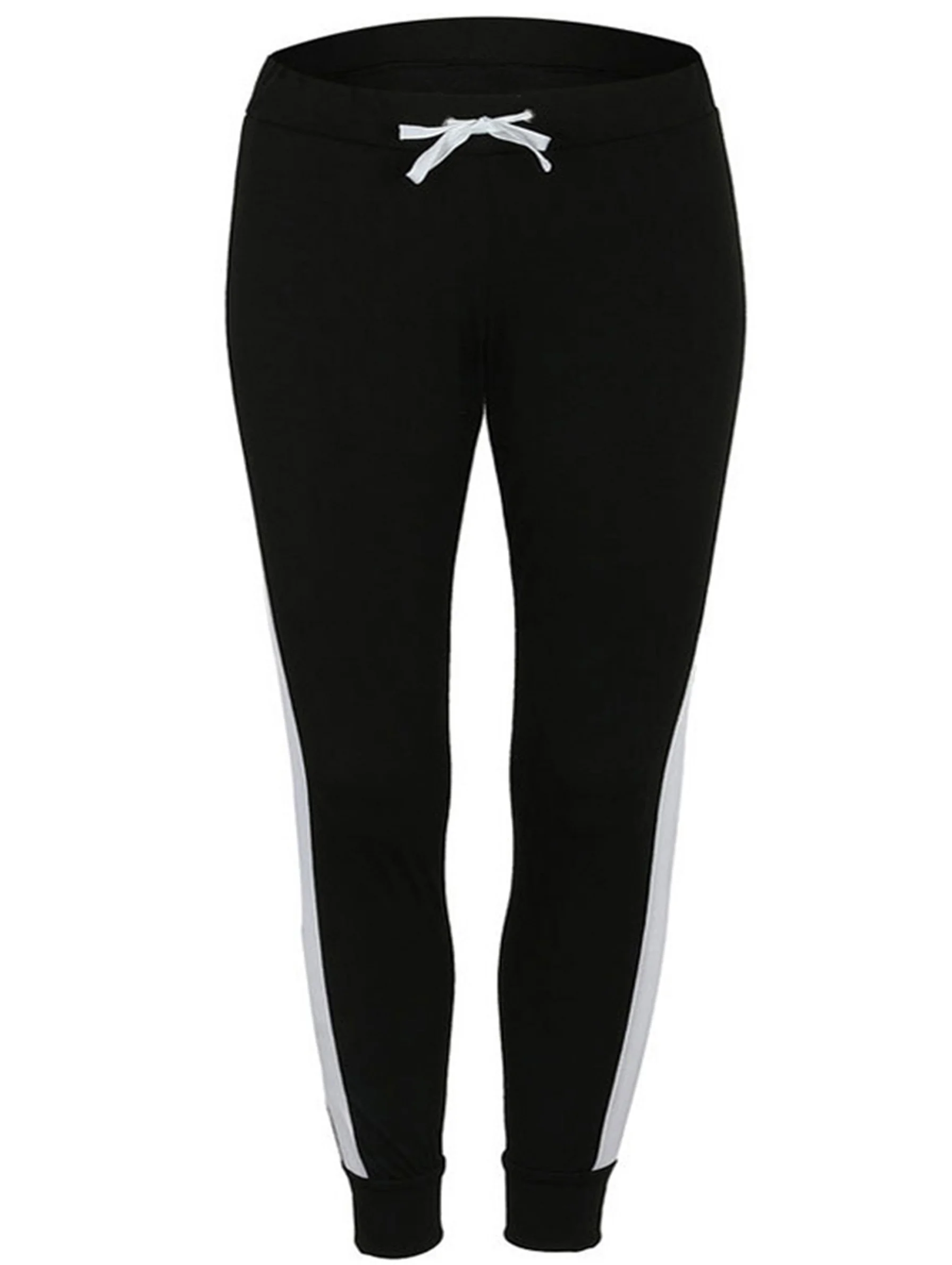 Женские облегающие леггинсы в полоску повседневные эластичные на шнуровке для