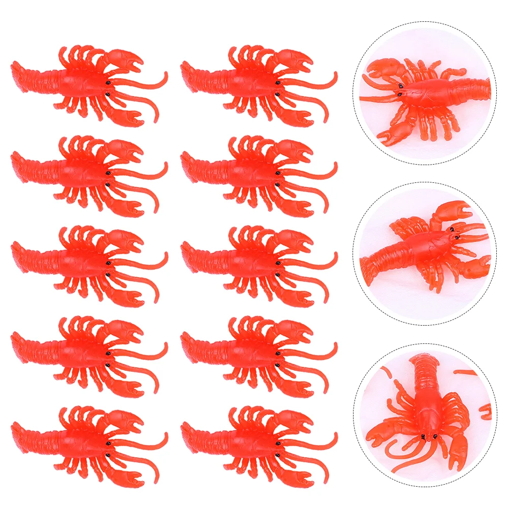 

25Pcs Interesting Fake Lobsters Educational Mini Lobsters Wear-resistant Toy Lobsters