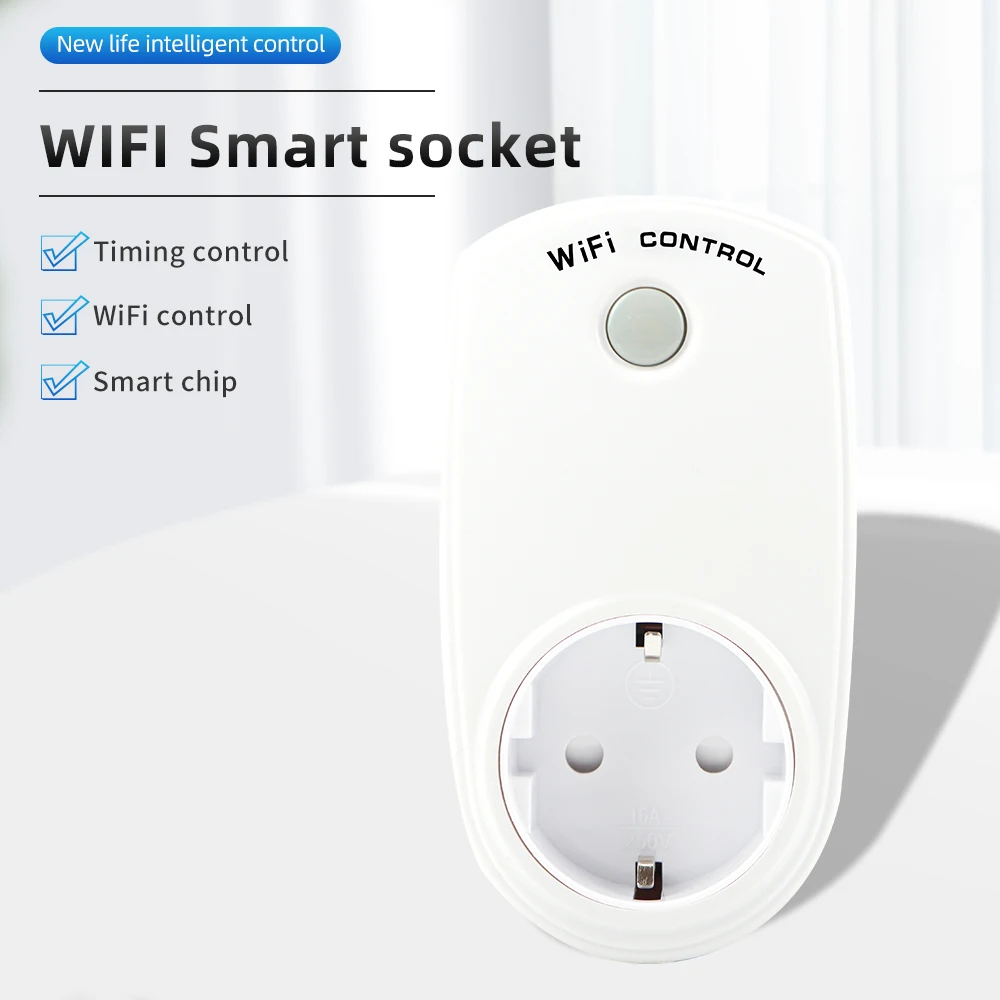 

Timing Wifi Control Power Meter Smart Socket Current Voltage Wattmeter Power Wattage Electricity Meter With Smart Chip