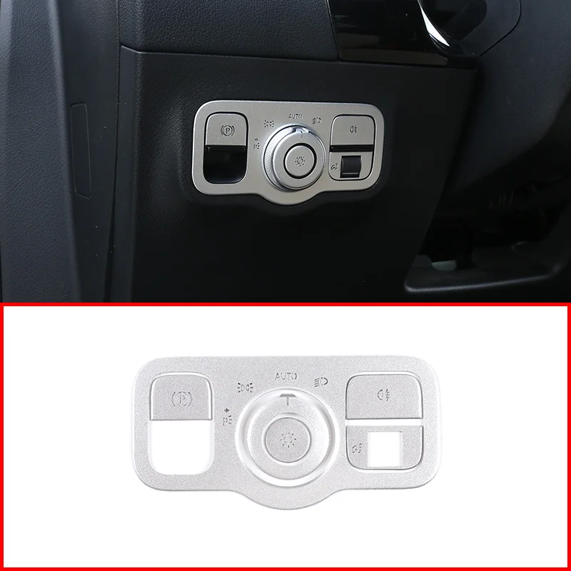 

Car Accessories Interior Headlight Switch Decoration Sticker Silver For Mercedes-Benz B-Class 2020 6 Piece Set fast ship