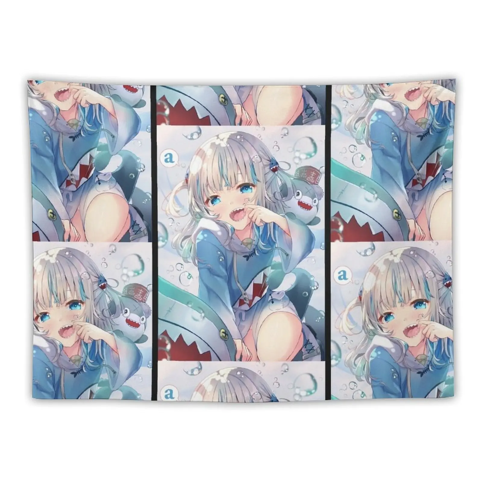 Gawr Gura Hololive Премиальный гобелен уличное украшение декор для спальни комнаты милый