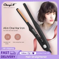 ckeyin ultra thin hair straightener curler professional ceramic flat iron hair iron short hair women fast styling curling iron45