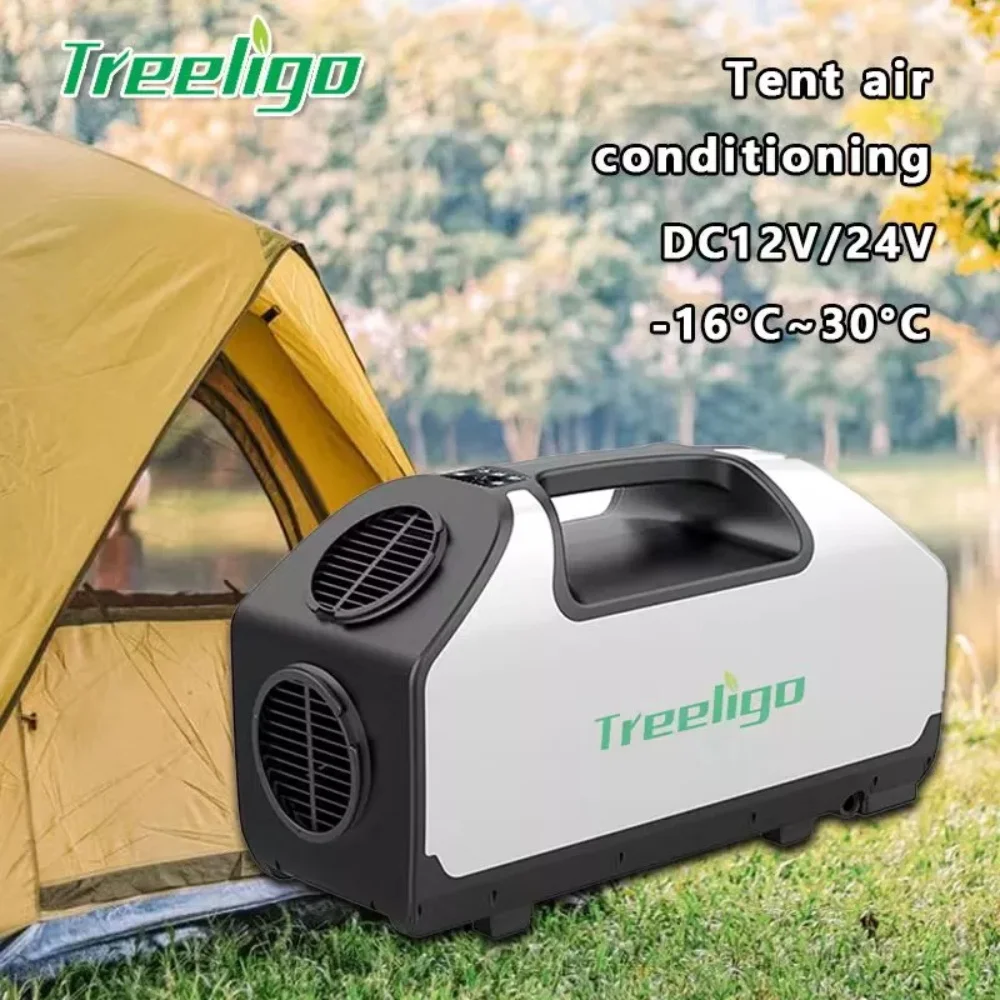 

Treeligo Portable Electric Tent Air Conditioner 12V 24V Outdoor Mini Camping Air Conditioning for Truck Bus RV Caravan Camper