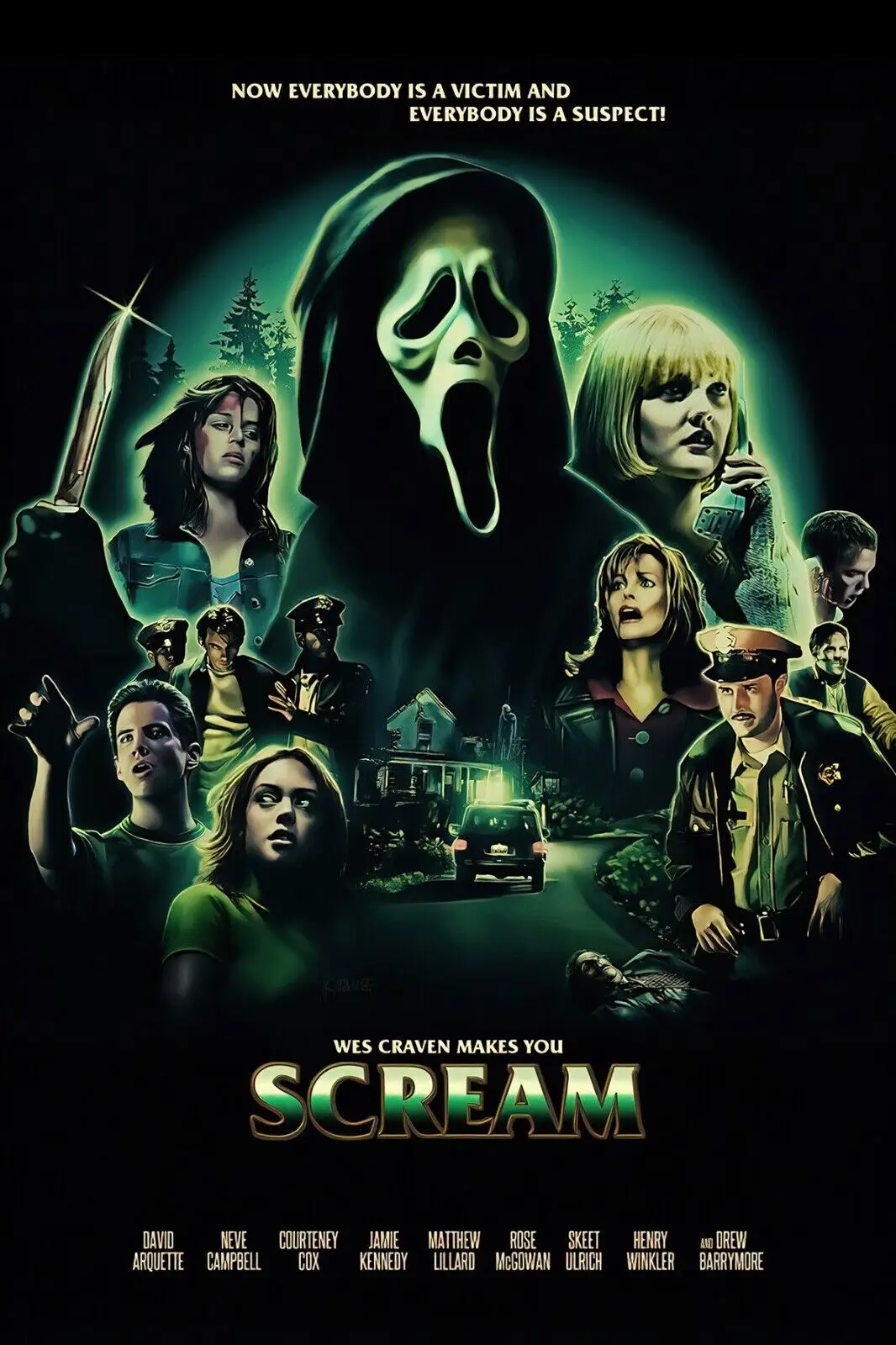 

Scream Movie Art Picture Print Silk Poster Home Wall Decor