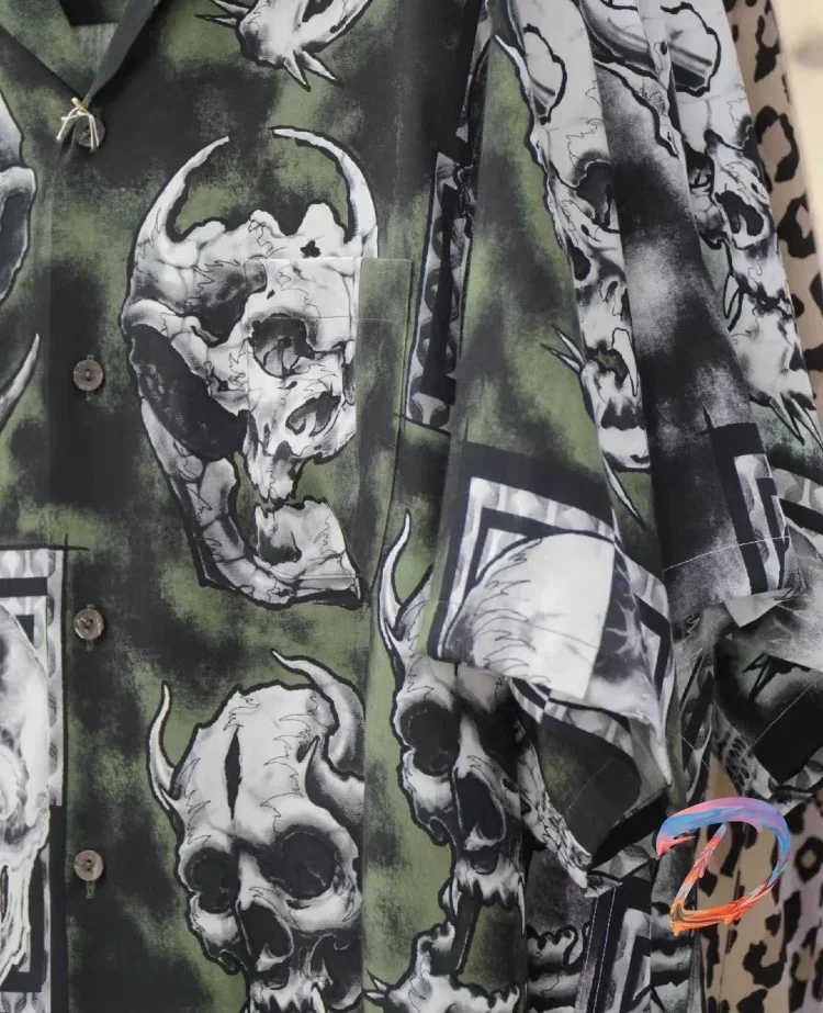 22SS Summer Wacko Maria Shirt High Street Skull Goblin Short-sleeved Shirts