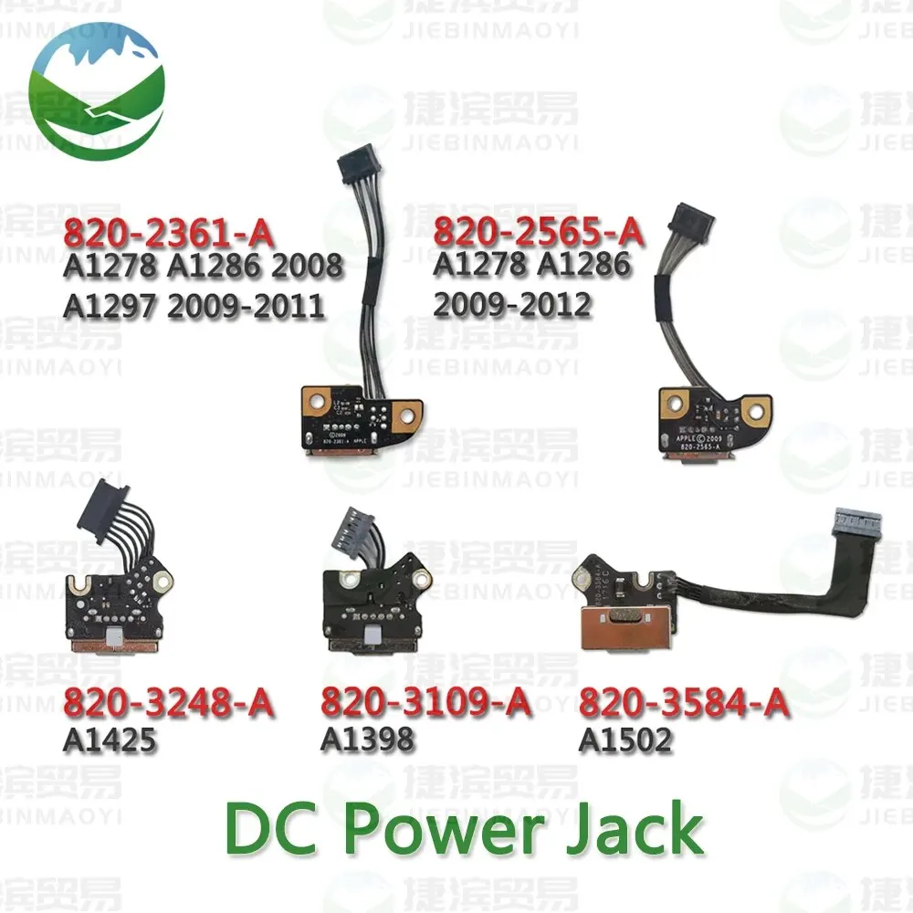 

Original A1297 A1286 A1278 A1398 A1425 A1502 DC Power Jack Board For Macbook Pro 820-2361 820-2565-A 820-3109-A 820-3584-A