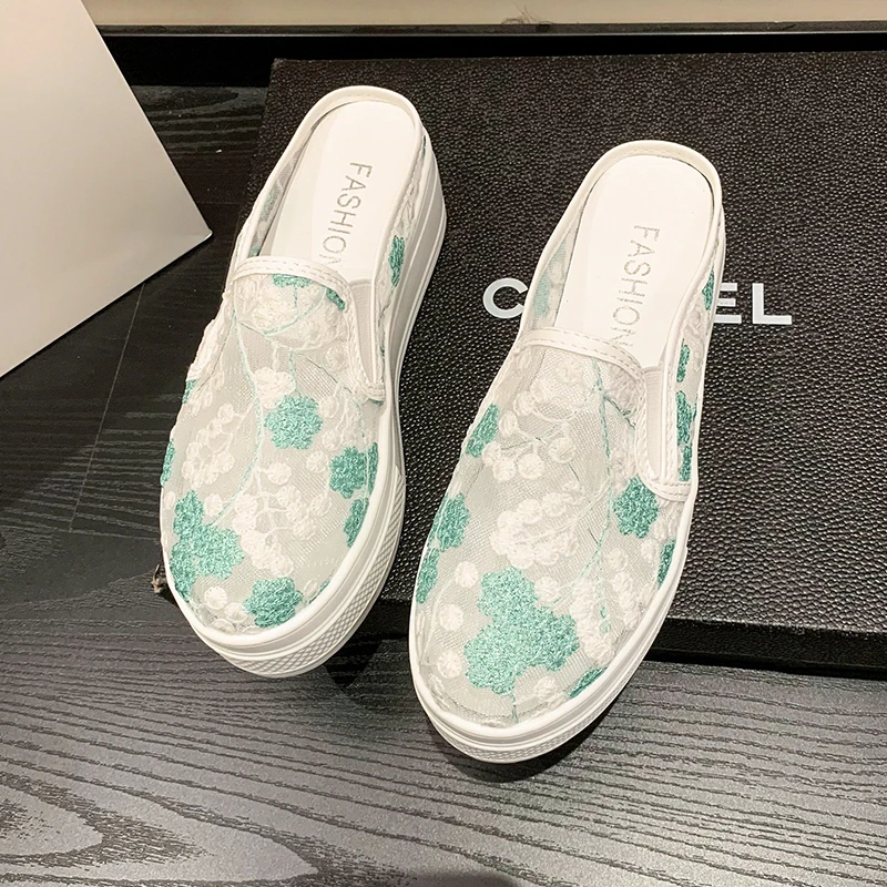 

Female Wedge Shoes Sequin Mesh Breathable Shoes Women White Gold Platform Sneakers Women Height Increasing Wedges Shoes Casual