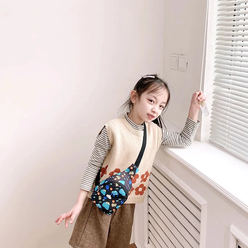 Children's Chest Bag Boy Cartoon Dinosaur One Shoulder Backpack Girl One Shoulder Crossbody Bag Coin Purse
