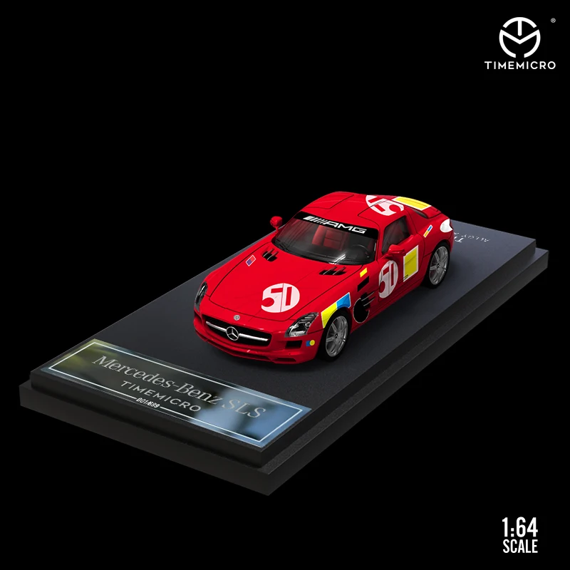 TIME MICRO 1:64 MB SLS Red pig Die-Cast Car Model Collection Miniature