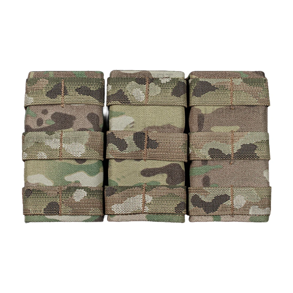 

Triple Magazine Pouch Carrier Travel Gear with Splint Storage Drain Hole Front Panel Holder Fanny Hunting Black