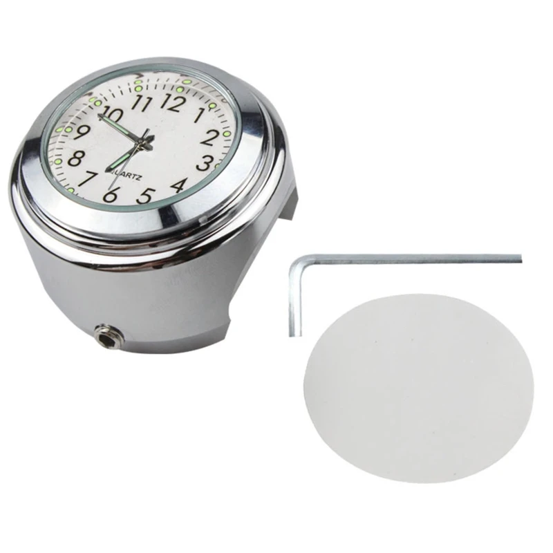 

22mm 25mm Universal Waterproof Motorbike Handlebar Dial Clock Temp Thermometer Handlebar Clock Watch Suitable for-Harley