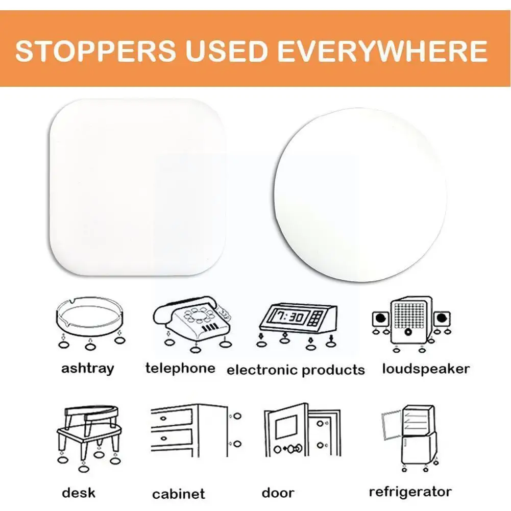 

1pc Door Stopper Silicone Handle Bumpers Self Adhesive Pad Protector Sticker No Protector Punching Pad Porte Wall Mute D0Y4