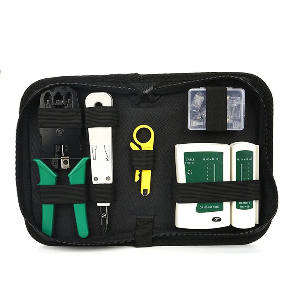 

Network Ethernet Cable Tester RJ45 Kit RJ45 Crimper Crimping Tool Punch Down RJ11 Cat5 Cat6 Wire Line Detector 8pcs