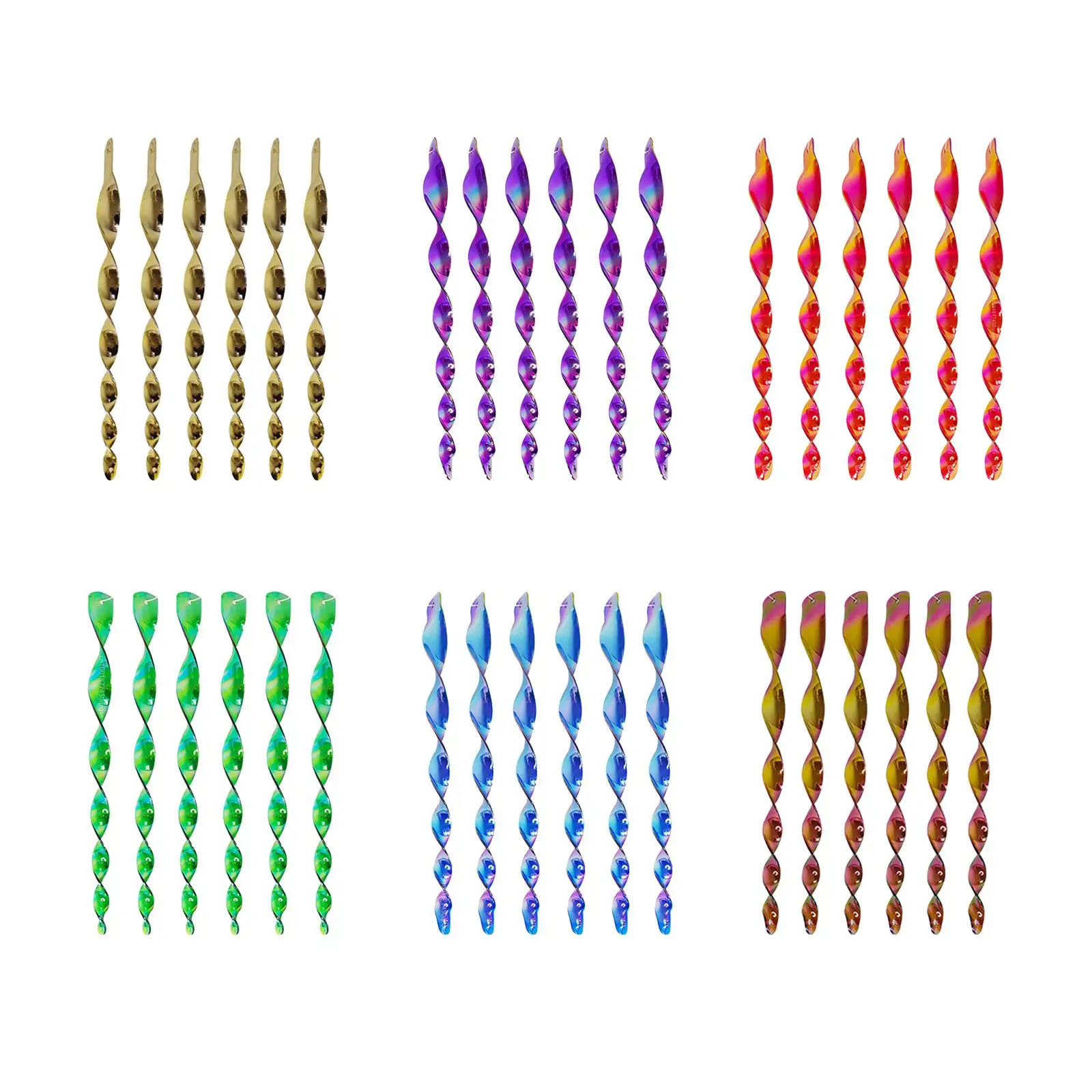 Светоотражающие спиральные штанги из репеллента для птиц 6 шт. 12 дюймов подвесное