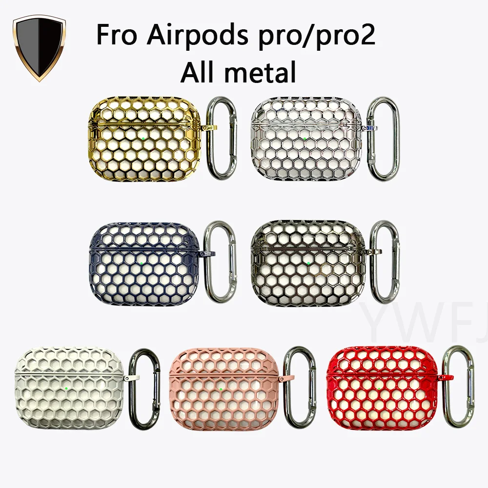 

Новинка 2022, металлический чехол для Airpods Pro 2 3, прочный роскошный защитный чехол с вырезами для женщин и мужчин, Жесткий Чехол для Airpods Pro 2 nd