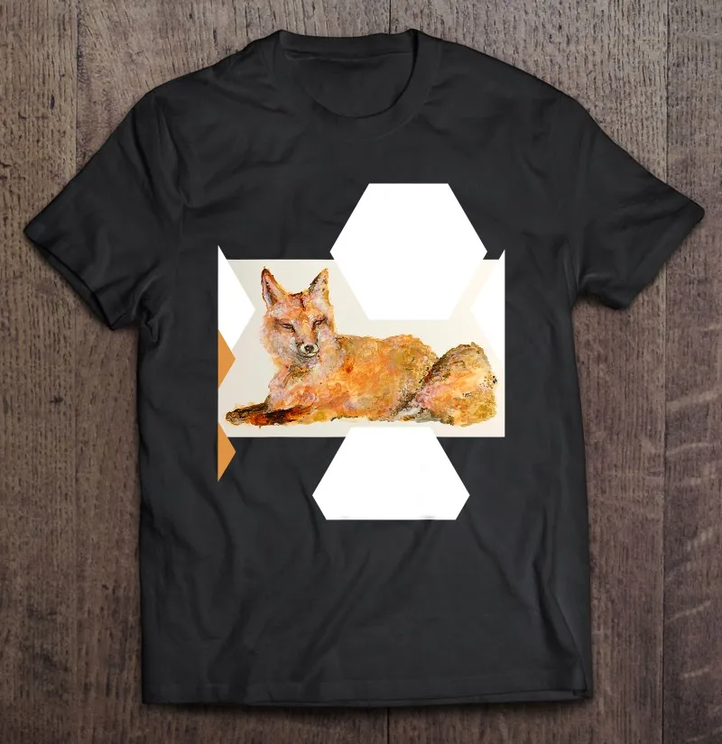 

Футболка оверсайз с рисунком лисы, уютная и эстетичная с акриловым рисунком, для мужчин и женщин