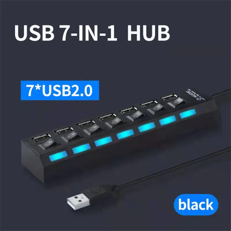 

Usb High Speed 4-Port Hub Independent Switch Hub Four-Bit Splitter 2.0 High-speed Hub Usb Multi-Interface Hub Professional