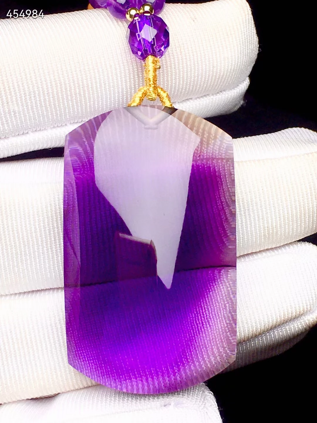 

Natural Purple Amethyst Quartz Pendant Rectangle Bracelet Brazil Purple Lavender Aemthyst 37.23.11mm Healing 18K Gold AAAAA