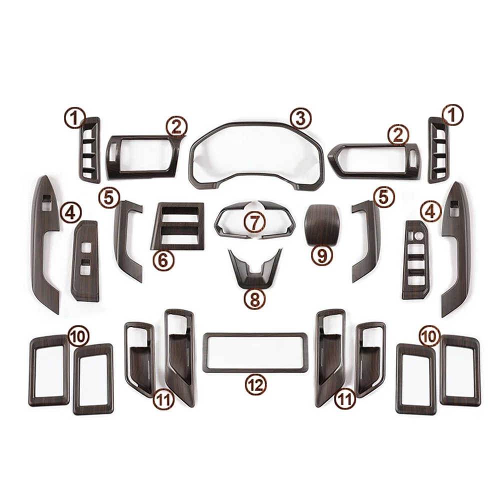 Для Land Cruiser LC300 2022 2023 отделка из персикового дерева внутренняя накладка на