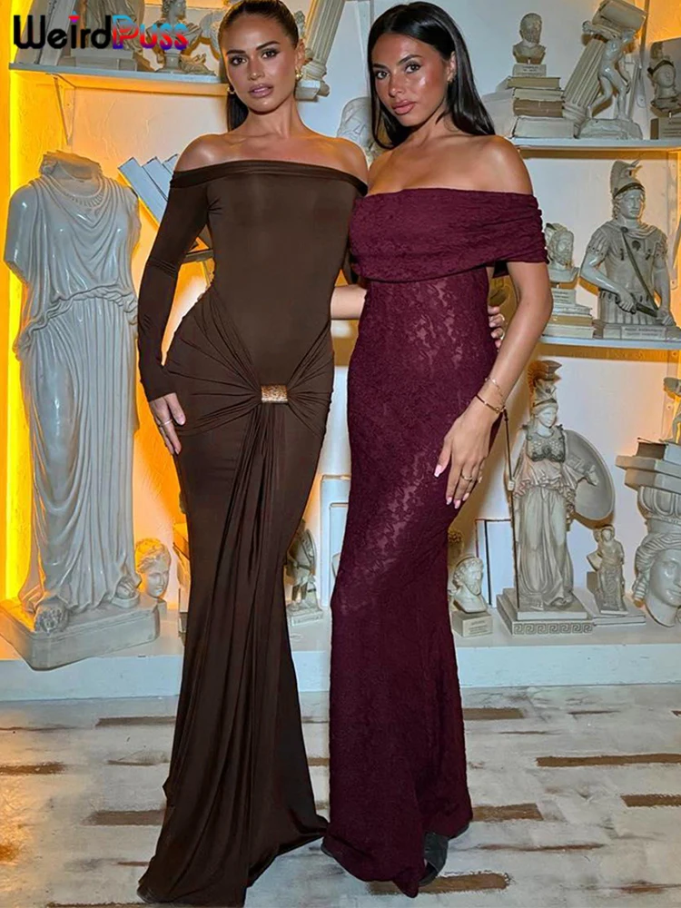 Вечернее платье Weird Puss с рюшами и металлической пряжкой