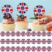 union jack cake toppers queens platinum jubilee decorations british uk cake toppersqueen party cake toppers
