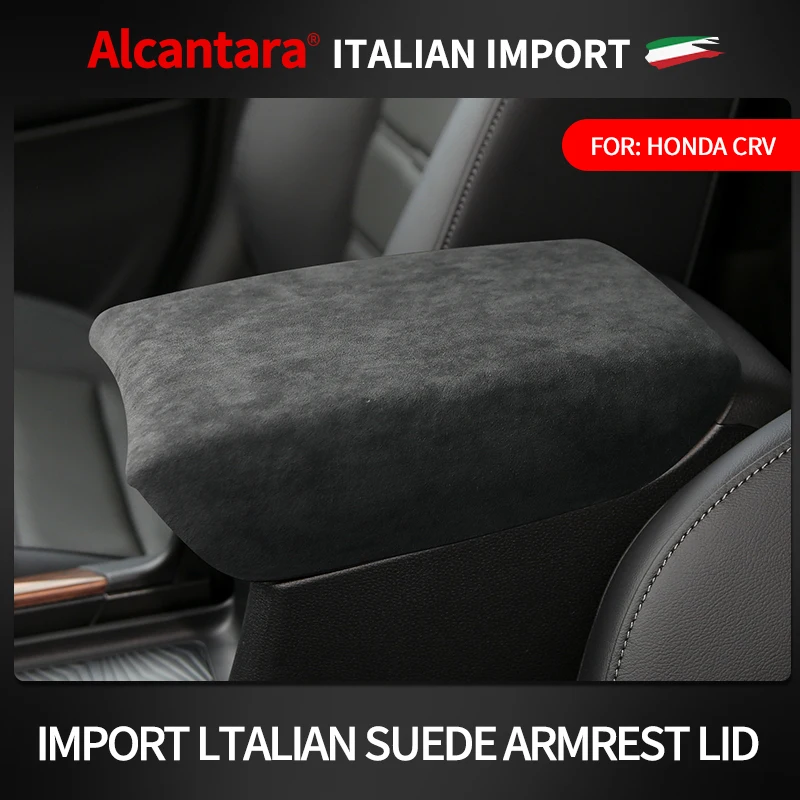 

Alcantara Car Armrest Box Protective Suede Cover For Honda CRV 2017 2018 2019 2020 2021 2022 2023 Car Trim Interiors Accessories