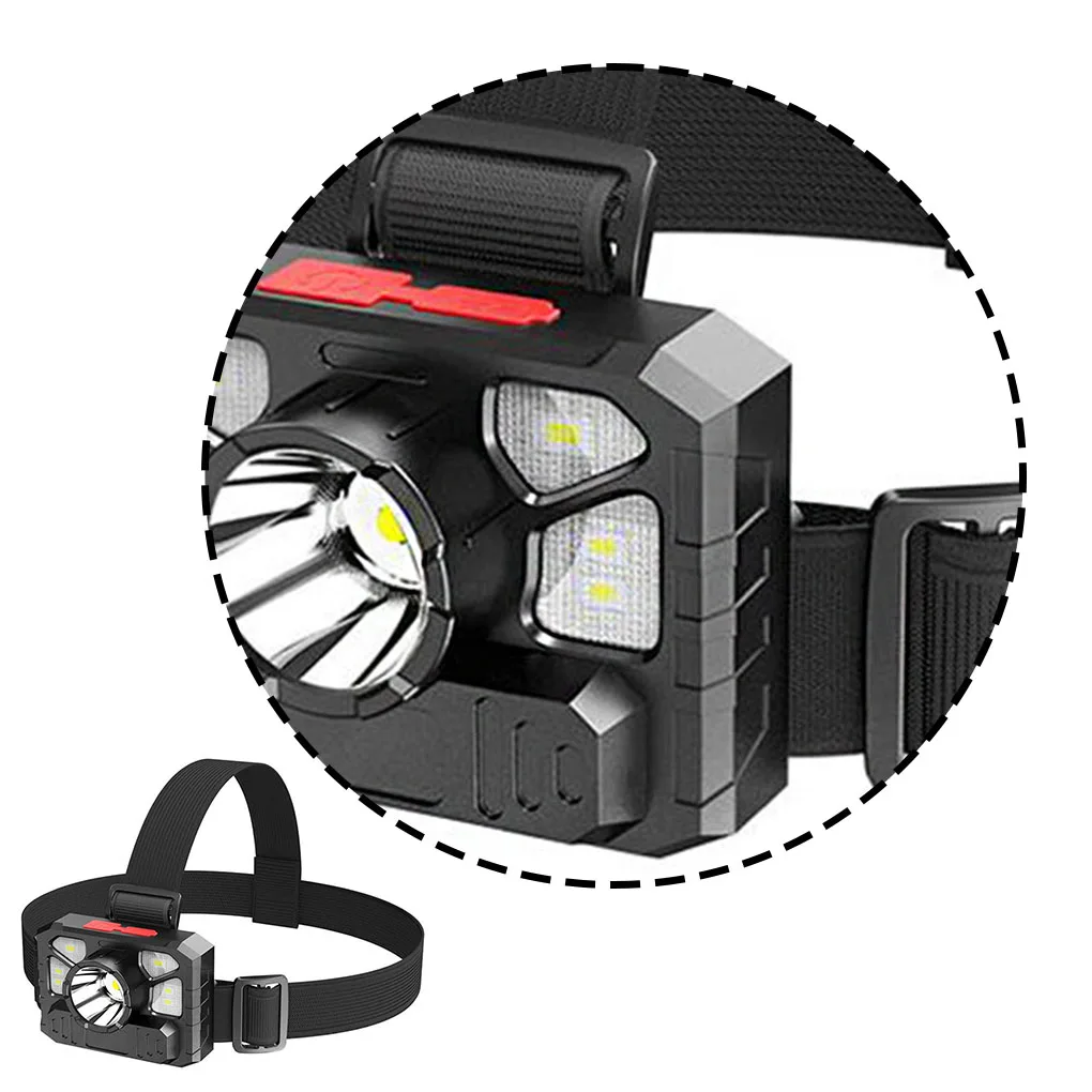 

LED Headlamp Powerful Lantern USB Bright Outdoors Lamp Camping Running