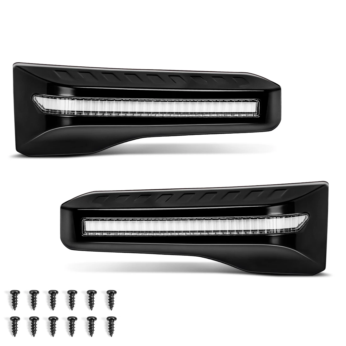 Фото Светодиодные ДХО для Toyota Land Cruiser Prado LC250 2024-2025, 2 шт., дневные ходовые огни, указатели поворота, белый, желтый, синий свет №3