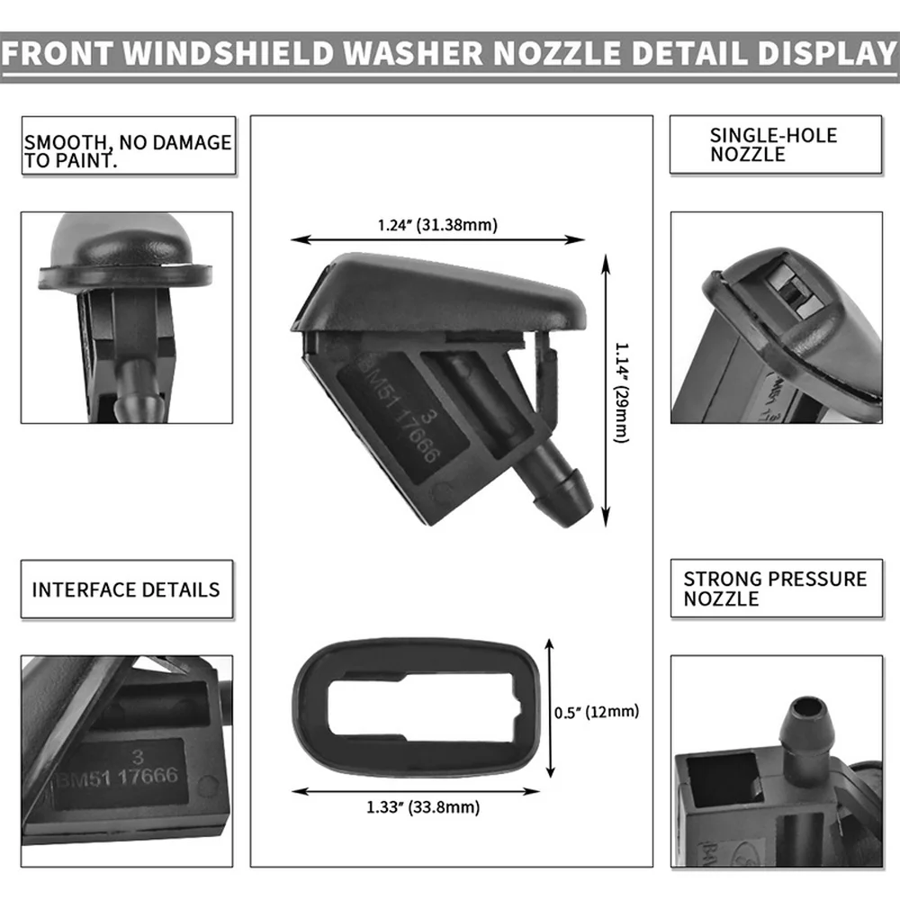 2 шт. Форсунка для мытья лобового стекла автомобиля Ford Focus MK C-Max Fusion Galaxy Mondeo форд