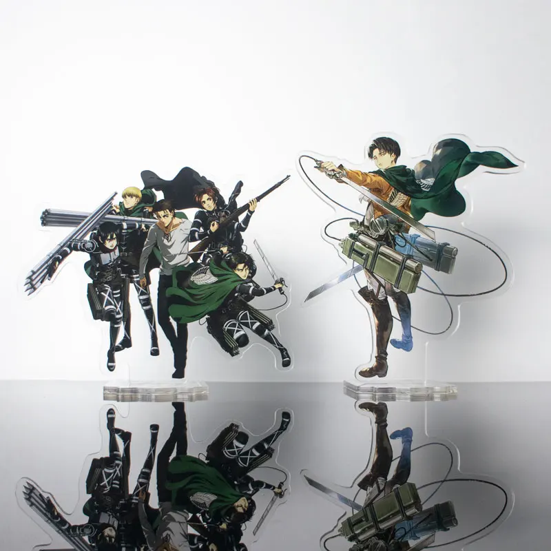 

Attack On Titan Acrylic Stand Models Levi Mikasa Eren Anime Titans Attack Figures Shingeki No Kyojin Desk Decor Collection Gift