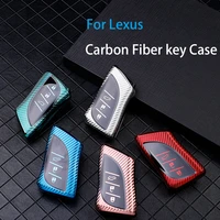 for lexus ux200 ux250h es200 es300h es350 us200 us260h 2018 2019 tpu carbon fiber car smart key case cover protector keychain