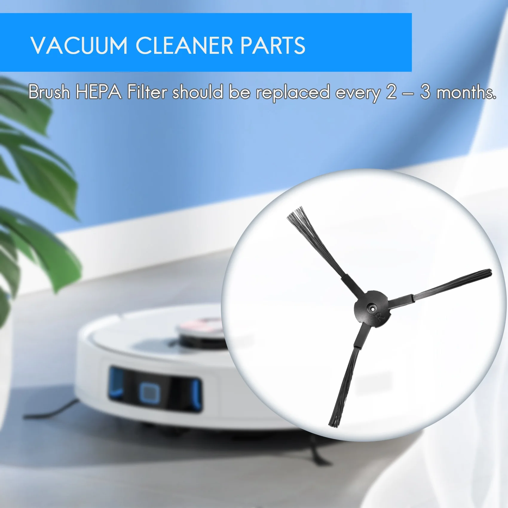 Запчасти для робота-пылесоса Ariete Briciola 2711 2712 2713 2717 10 шт. боковая щетка и 4 фильтра