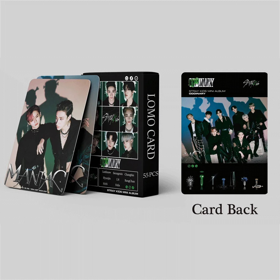 55 шт./компл. Kpop Stray Kids Lomo Cards ODDINARY новый альбом для мальчиков фотооткрытки Straykids