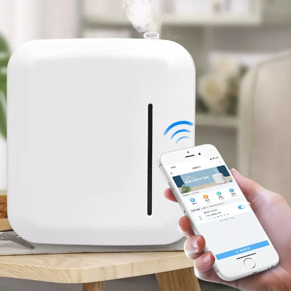 

Аромадиффузор для эфирных масел, 150 мл, умный ароматизатор с таймером и управлением через приложение, увлажнитель воздуха для дома, отеля, оф...