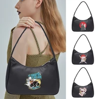 mask print shoulder underarm bag vintage ladies small purse handbags casual all match fashion women square bags shopping tote