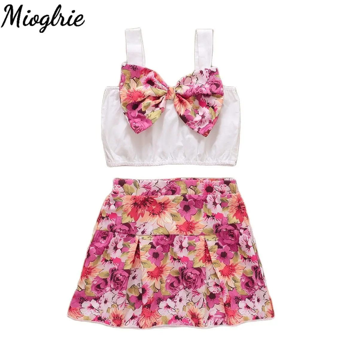 

Off Shoulder Baby Girl Clothes Set 6 years Child Tracksuit Summer Kids Clothes Girl Floral Children's Clothing Baby Outfit