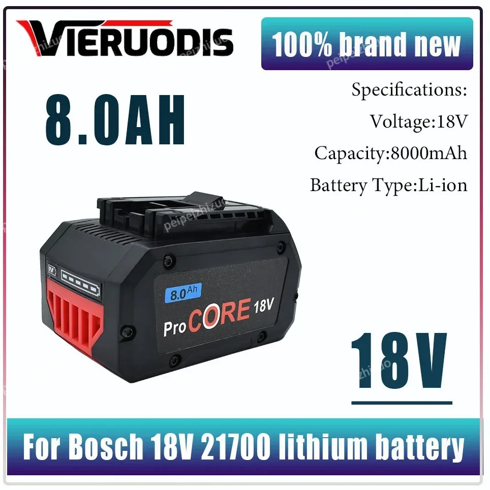 Для Bosch 18 В 8 0 Ач 10 6 Профессиональный аккумуляторный инструмент BAT609 GBA18V80 BAT618 21700