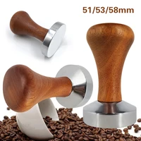 coffee tamper barista espresso wooden handle coffee distributor for coffee and espresso mat powder hammer tampers machine