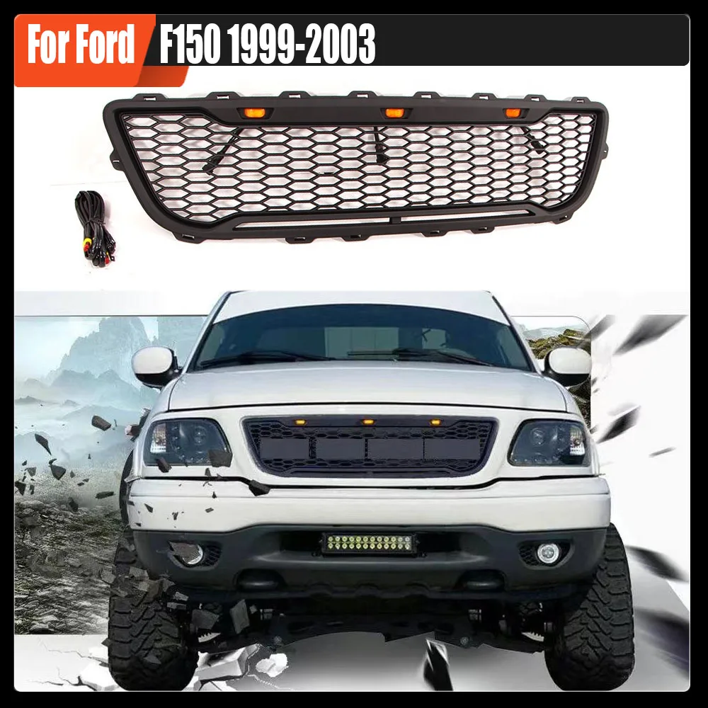 

Fit For Ford F150 1999-2003 Pickup Truck Parts Front Bumepr Racing Grill Grille Other Exterior 4x4 Offroad Accessoriesabs ABS