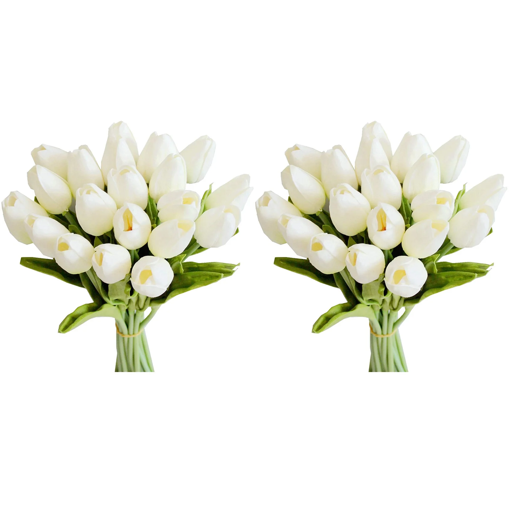 

40Pcs White 13.8Inch Artificial Tulips Flowers for Party Decoration Wedding Home Decoration