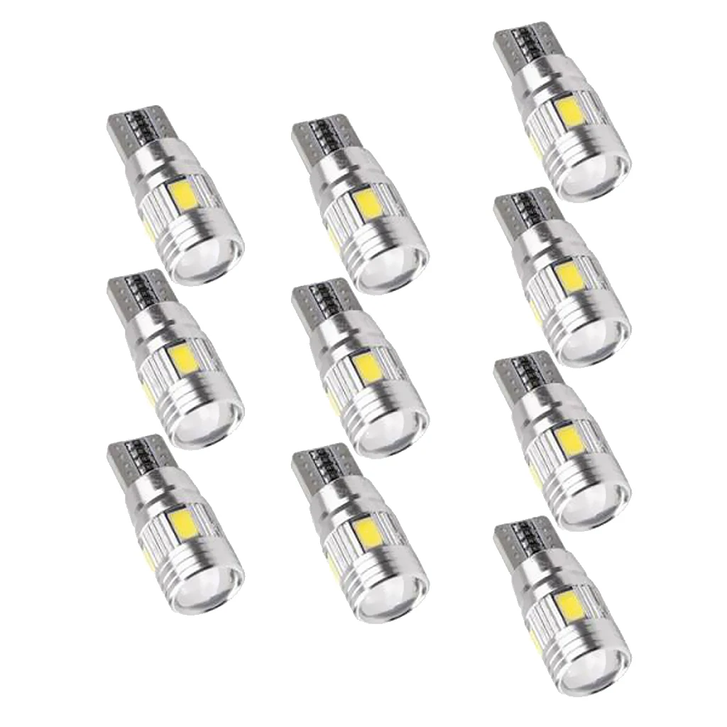 

10 шт., Автомобильные светодиодные лампы T10 501 194 5630 SMD