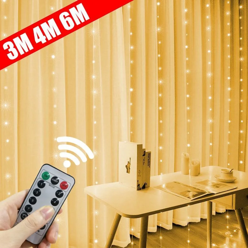 

Светящаяся гирлянда-занавеска, 6/4/3 м